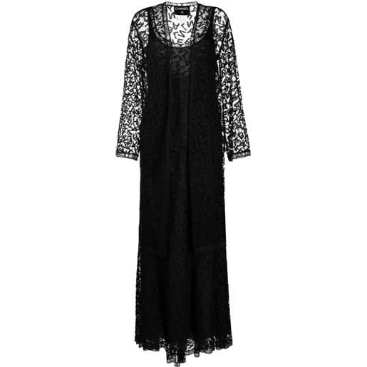 CHANEL Pre-Owned - abito con logo 1998 - donna - cotone/nylon - 38 - nero