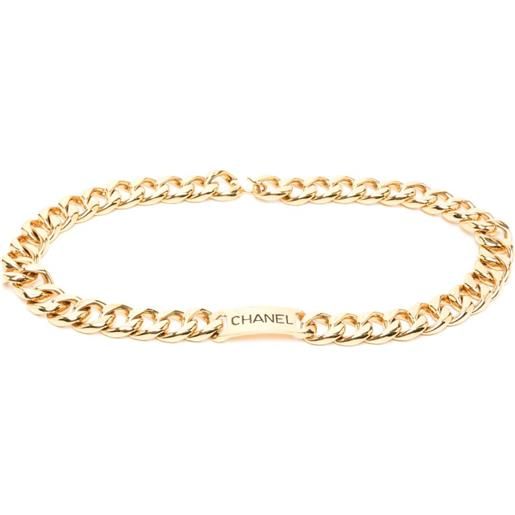 CHANEL Pre-Owned - cintura con placca logo pre-owned anni '90-2000 - donna - placcatura in oro - taglia unica
