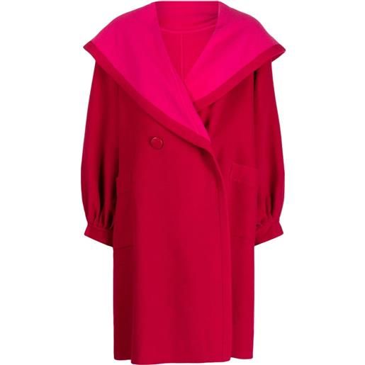 Christian Dior Pre-Owned - cappotto con colletto ampio pre-owned 1990-2000 - donna - lana - 9 - rosa