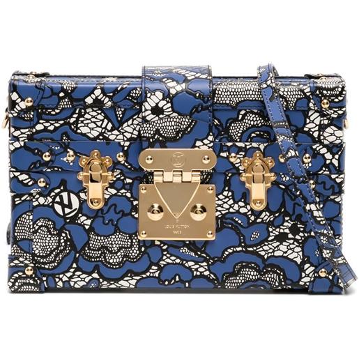 Louis Vuitton Pre-Owned - borsa a tracolla petite malle a fiori - donna - pelle - taglia unica - blu