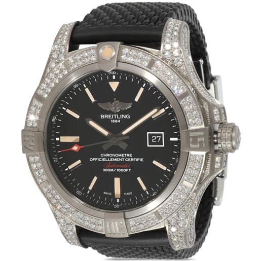 Breitling - orologio avenger blackbird 48mm pre-owned - uomo - titanio/gomma/diamanti - taglia unica - nero