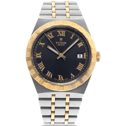 TUDOR - orologio royal 38mm pre-owned - uomo - acciaio inossidabile/oro giallo 18kt - taglia unica - nero