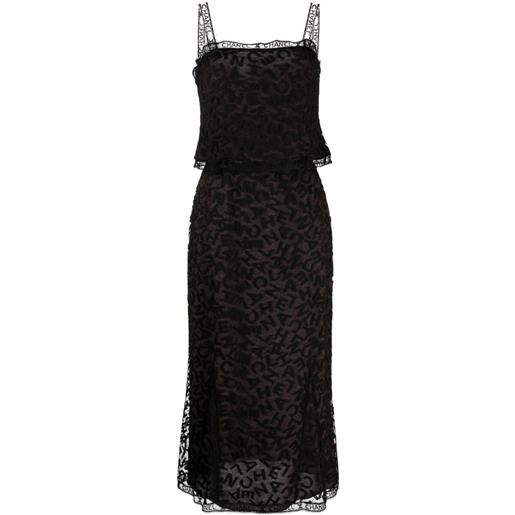 CHANEL Pre-Owned - set top e gonna 1998 - donna - cotone/nylon - taglia unica - marrone