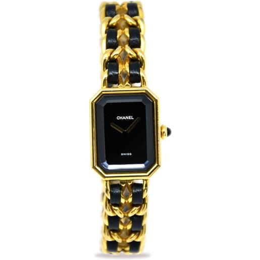 CHANEL Pre-Owned - orologio première xl 26mm pre-owned 1987 - donna - placcatura in oro/pelle - taglia unica - nero
