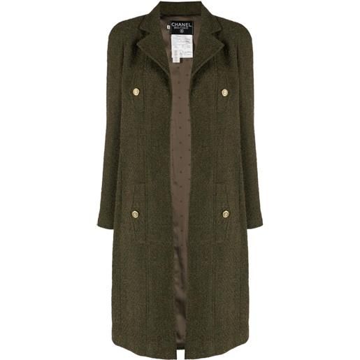 CHANEL Pre-Owned - cappotto in tweed 1994 - donna - lana/seta/elastam/alpaca - 40 - verde