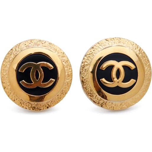 CHANEL Pre-Owned - orecchini a clip cc pre-owned anni '90 - donna - placcatura in oro - taglia unica