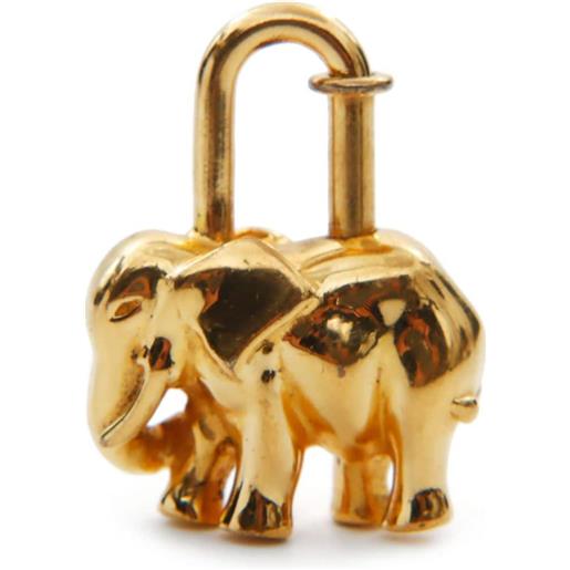 Hermès Pre-Owned - ciondolo da borsa elephant cadena anni 2000 - donna - placcatura in oro - taglia unica