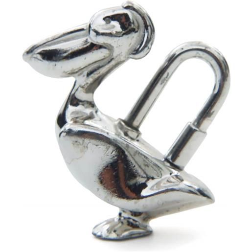 Hermès Pre-Owned - ciondolo per borsa pelican cadena anni 2000 - donna - placcatura in argento - taglia unica