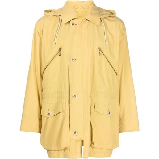 Christian Dior Pre-Owned - cappotto sportswear con cappuccio - unisex - nylon/cotone/poliestere - taglia unica - giallo