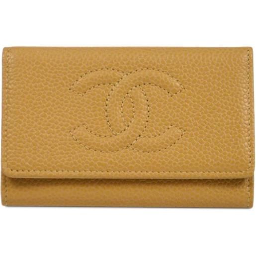 CHANEL Pre-Owned - portachiavi cc pre-owned 2005 - donna - pelle caviar - taglia unica - toni neutri