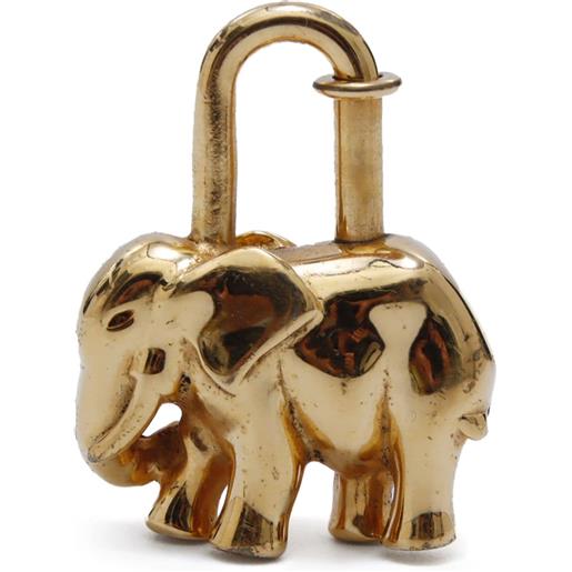 Hermès Pre-Owned - ciondolo elephant cadena anni 2000 - donna - placcatura in oro - taglia unica