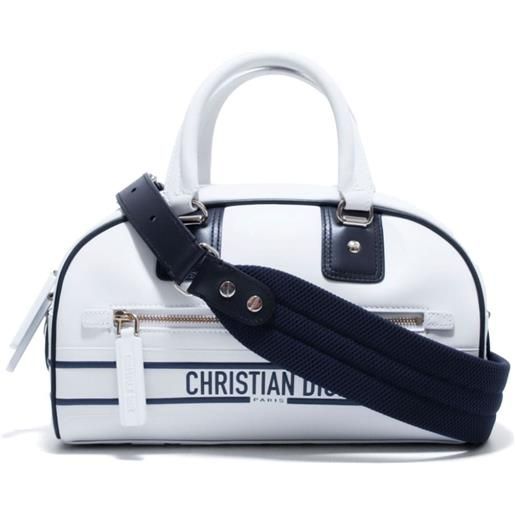 Christian Dior Pre-Owned - borsa a mano boston mini - donna - pelle di vitello - taglia unica - bianco