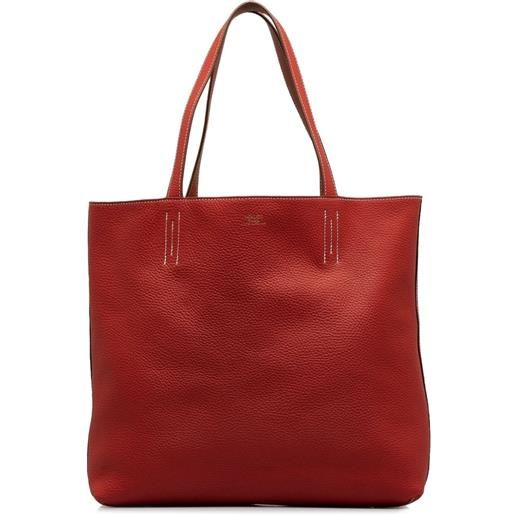 Hermès Pre-Owned - borsa tote double sens 36 pre-owned 2012 - donna - pelle di vitello - taglia unica - rosso