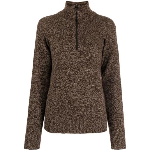 CHANEL Pre-Owned - maglione con logo cc 1996 - donna - cashmere - 42 - marrone