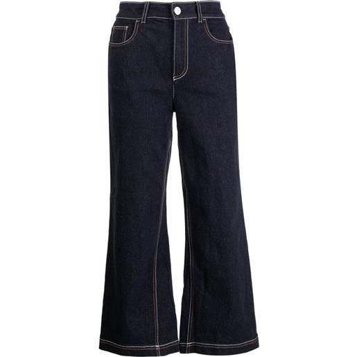 Fendi Pre-Owned - jeans dritti con placca zucca anni '10 - donna - elastam/cotone - 40 - blu