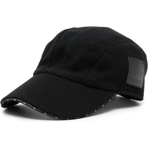 CHANEL Pre-Owned - cappello da baseball cc sports line anni 2000 - donna - pbt (elite)/lana - taglia unica - nero