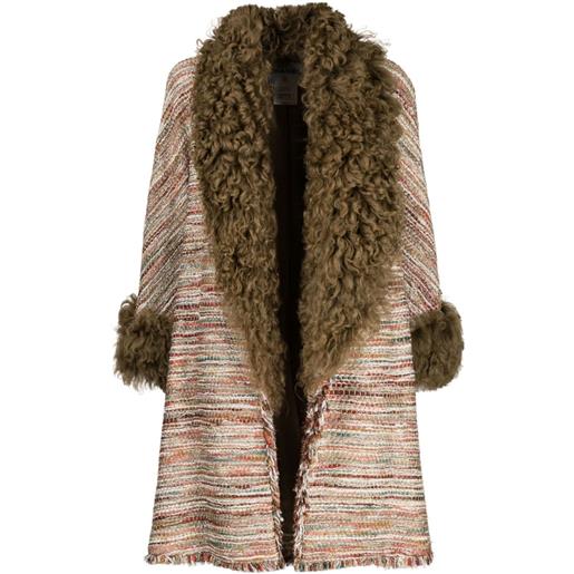 CHANEL Pre-Owned - cappotto in tweed anni 2000 - donna - rayon/nylon/cotone/poliestere metallizzato/poliestere/seta/lino/acrilico/pelle di agnello. . . 