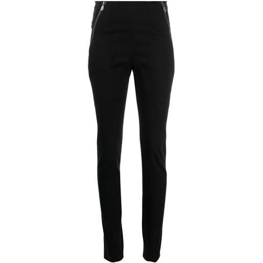 Balenciaga Pre-Owned - pantaloni skinny con doppia zip anni 2010 - donna - elastam/cotone - 38 - nero