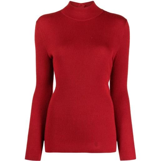 CHANEL Pre-Owned - maglione a collo alto anni '90 - donna - cashmere/cashmere - taglia unica - rosso