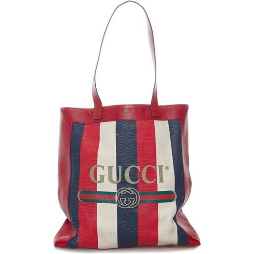 Gucci Pre-Owned - borsa tote sylvie baiadera - donna - tela/pelle di vitello - taglia unica - multicolore