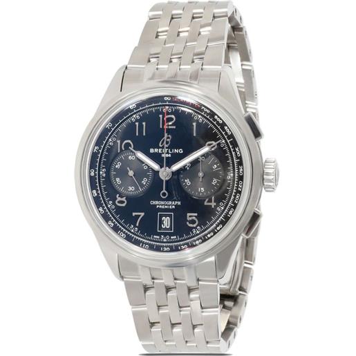 Breitling - orologio premier 42mm pre-owned 2020-2023 - uomo - vetro zaffiro/acciaio inossidabile - taglia unica - blu