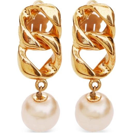 CHANEL Pre-Owned - orecchini a clip pearl swing pre-owned 1993 - donna - placcatura in oro - taglia unica