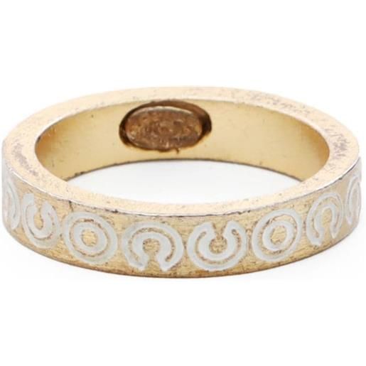 CHANEL Pre-Owned - anello coco inciso 2001 - donna - placcatura in oro - taglia unica