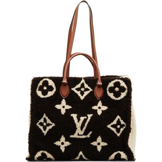 Louis Vuitton Pre-Owned - borsa tote onthego gm pre-owned 2019 - donna - lana/pelle di vitello - taglia unica - nero