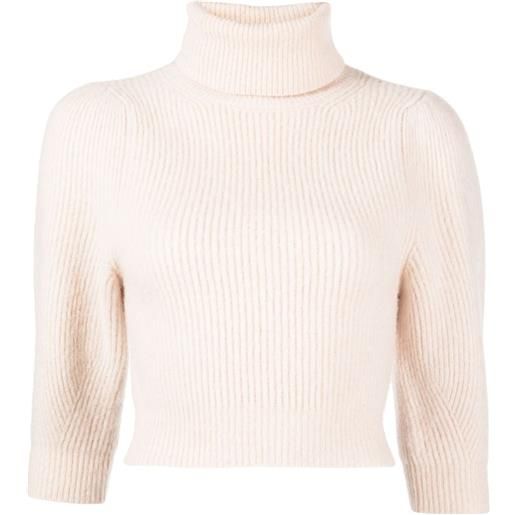 Céline Pre-Owned - maglione crop a collo alto - donna - cashmere - s - rosa