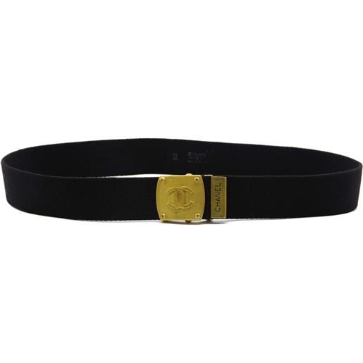 CHANEL Pre-Owned - cintura cc 1994 - donna - tela - taglia unica - nero