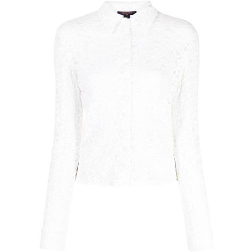 Louis Vuitton Pre-Owned - camicia a maniche lunghe anni 2000 - donna - cotone/seta - taglia unica - bianco