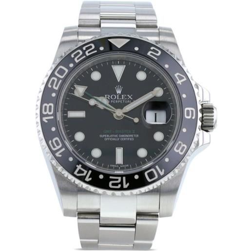 Rolex - orologio gmt-master ii 41mm pre-owned 2012 - uomo - vetro zaffiro/acciaio - taglia unica - nero
