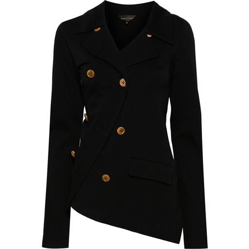 Comme Des Garçons Pre-Owned - giacca doppiopetto asimmetrico 2002 - donna - lana - m - nero