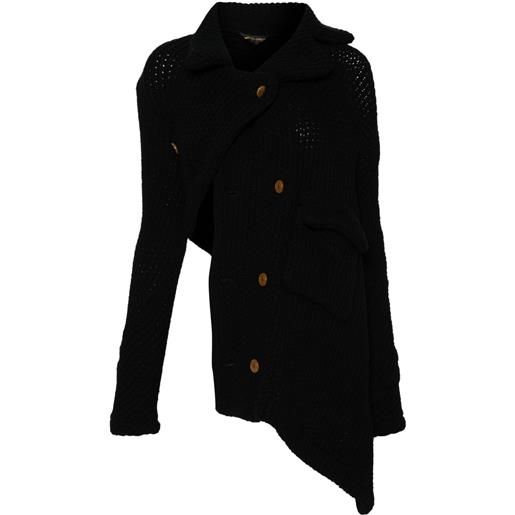 Comme Des Garçons Pre-Owned - giacca asimmetrica 2002 - donna - lana/nylon - s - nero