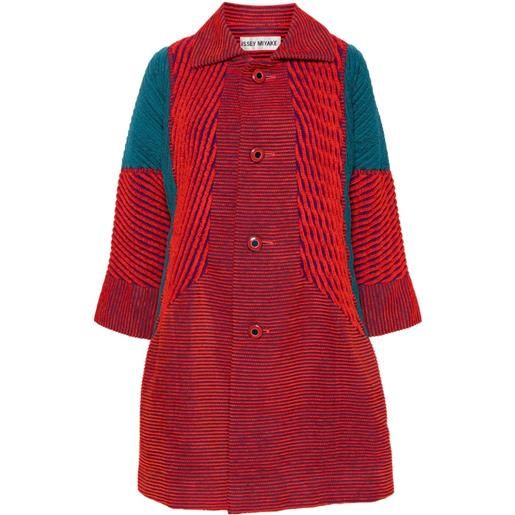 Issey Miyake Pre-Owned - cappotto con design color-block anni '90 - donna - poliestere/cotone/nylon - 2 - rosso