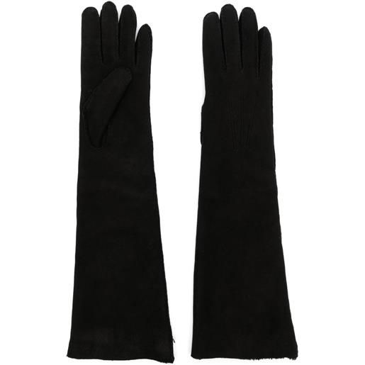 Bottega Veneta Pre-Owned - guanti lunghi in pelle - donna - pelle - 7 - nero