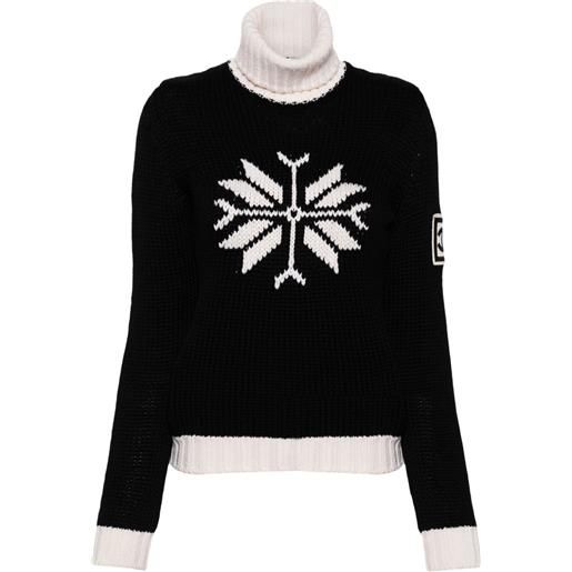 CHANEL Pre-Owned - maglione a collo alto coco mark 2008 - donna - lana - taglia unica - nero