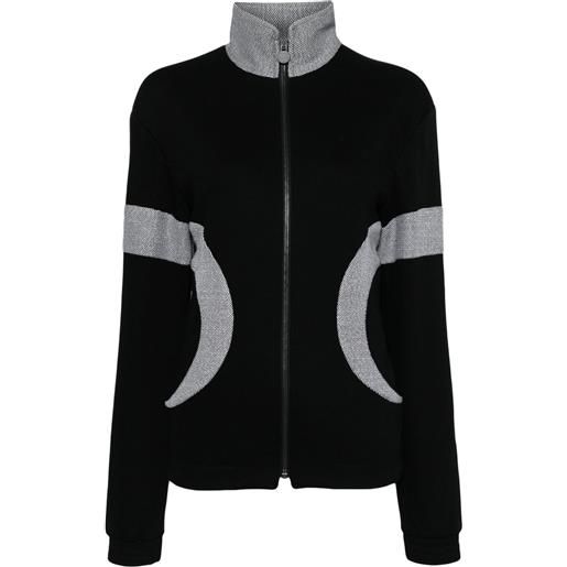 CHANEL Pre-Owned - cardigan a coste anni 2000 - donna - viscosa/poliammide/cotone/lana - taglia unica - nero