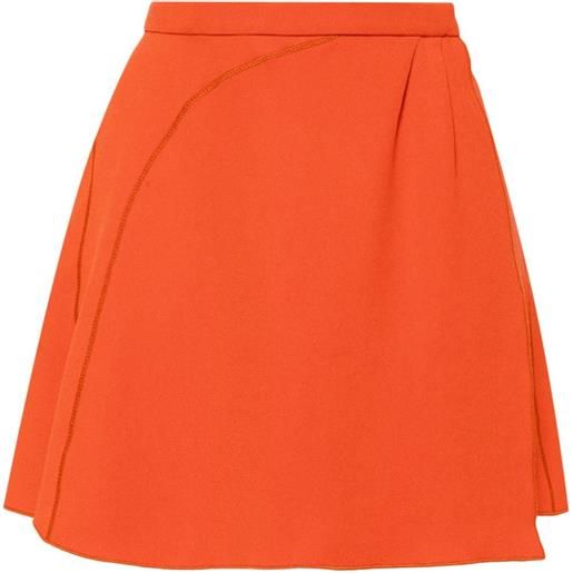 Louis Vuitton Pre-Owned - minigonna a portafoglio - donna - poliestere/seta/seta - 38 - arancione