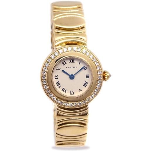 Cartier - orologio colisee 23mm pre-owned anni '80-'90 - donna - oro giallo 18kt/diamanti - taglia unica