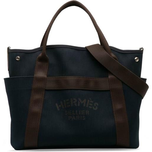 Hermès Pre-Owned - pochette sac de pansage 2019 - donna - tessuto - taglia unica - blu