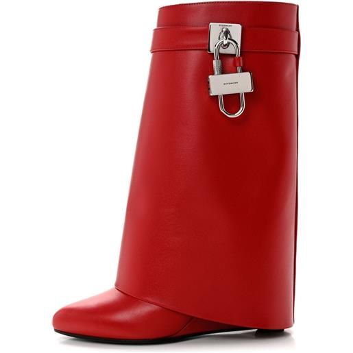Givenchy Pre-Owned - stivali shark lock - donna - pelle di vitello/pelle di vitello/pelle di vitello - 36 - rosso