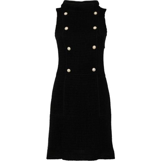 CHANEL Pre-Owned - abito corto con decorazione anni 2000 - donna - seta/seta - taglia unica - nero