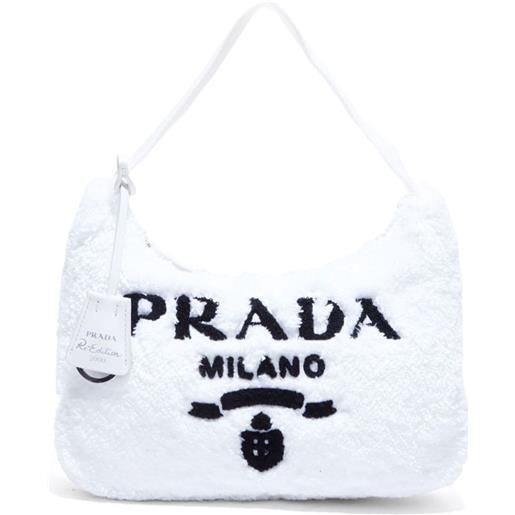 Prada Pre-Owned - borsa a mano re-edition 2022 - donna - tessuto - taglia unica - bianco