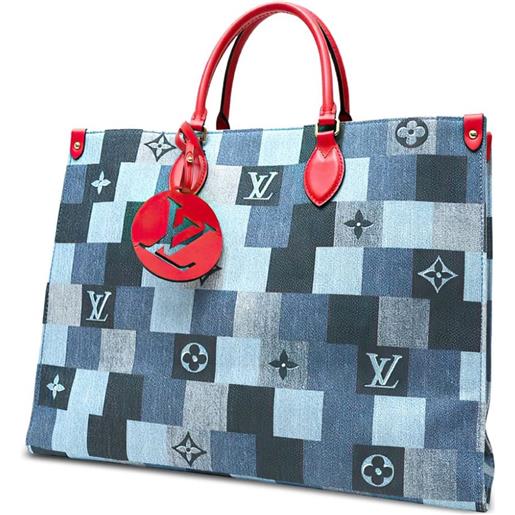 Louis Vuitton Pre-Owned - borsa shopper onthego - donna - denim/tela - taglia unica - blu