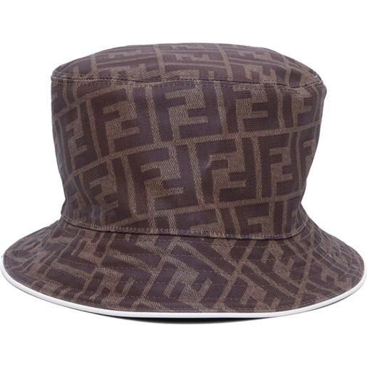 Fendi Pre-Owned - cappello bucket reversibile - donna - pvc - taglia unica - marrone