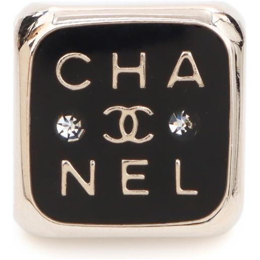CHANEL Pre-Owned - orecchini cc con strass 2022 - donna - placcatura in oro - taglia unica