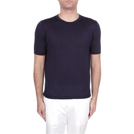 H953 Blu t-shirt manica corta uomo blu
