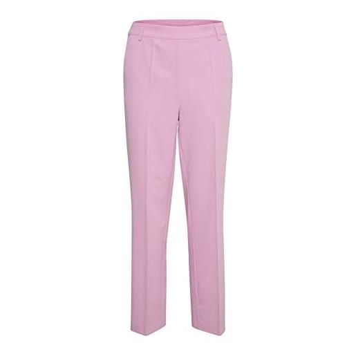 Kaffe kasakura hw pants pantaloni, pink frosting, 42 da donna