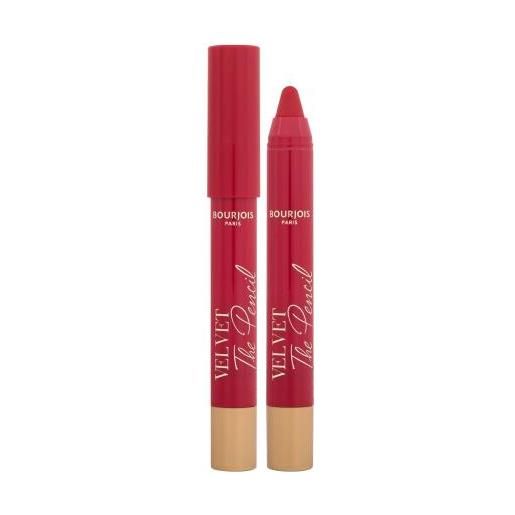 BOURJOIS Paris velvet the pencil rossetto waterproof e a lunga durata in una matita 1.8 g tonalità 07 rouge es-carmin
